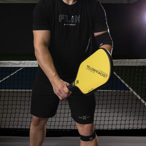 FLIK Yellow Jacket Best High Performance Pickleball Paddle and body helix mens athletic shorts